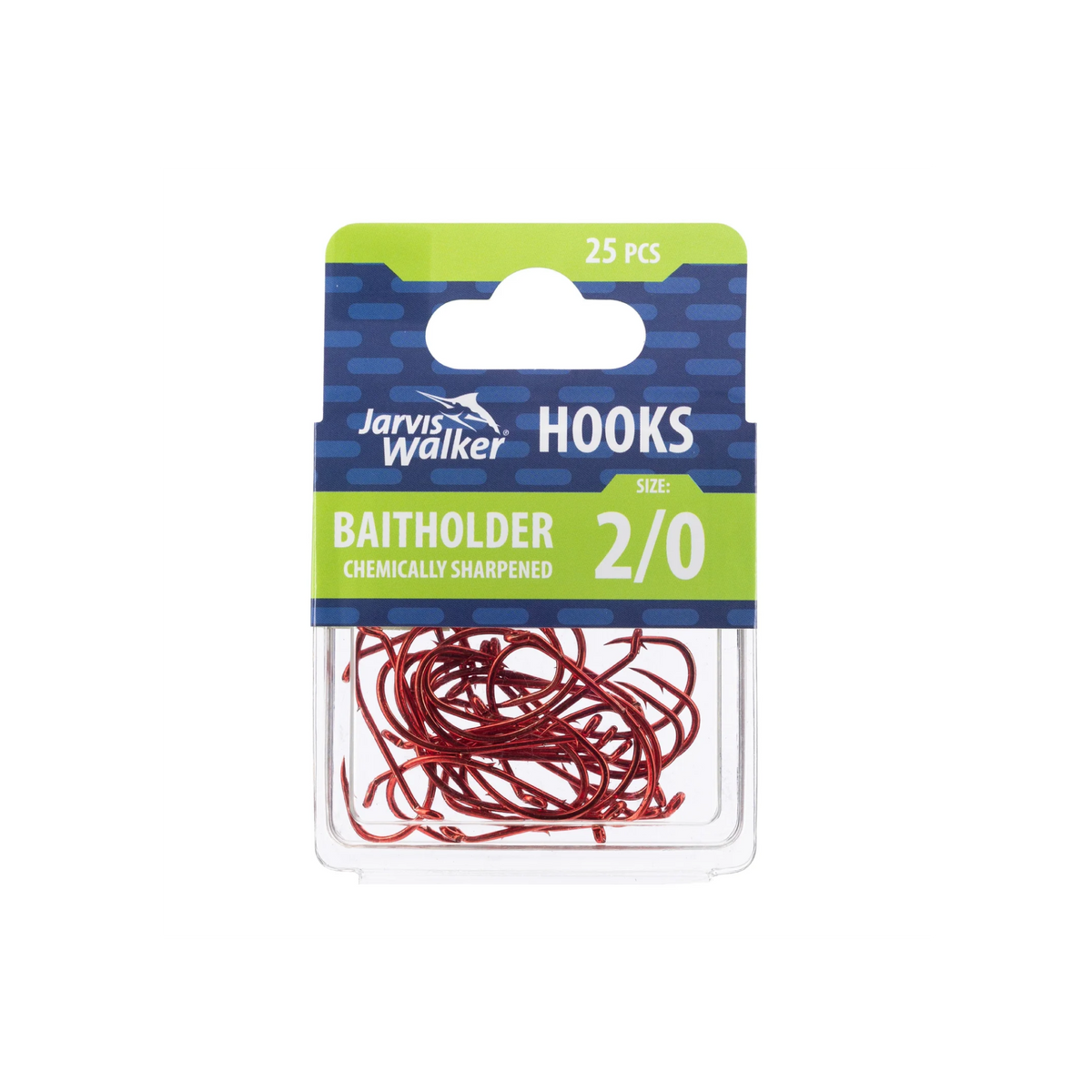 JW CHEMICALLY SHARPENED BAITHOLDER HOOKS - 25 PACK
