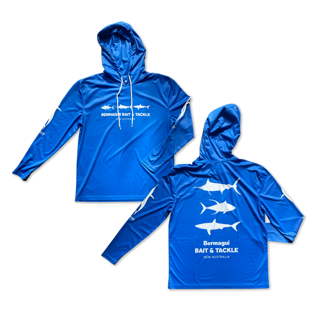 BBT SPF HOODED FISHING SHIRT - BLUE