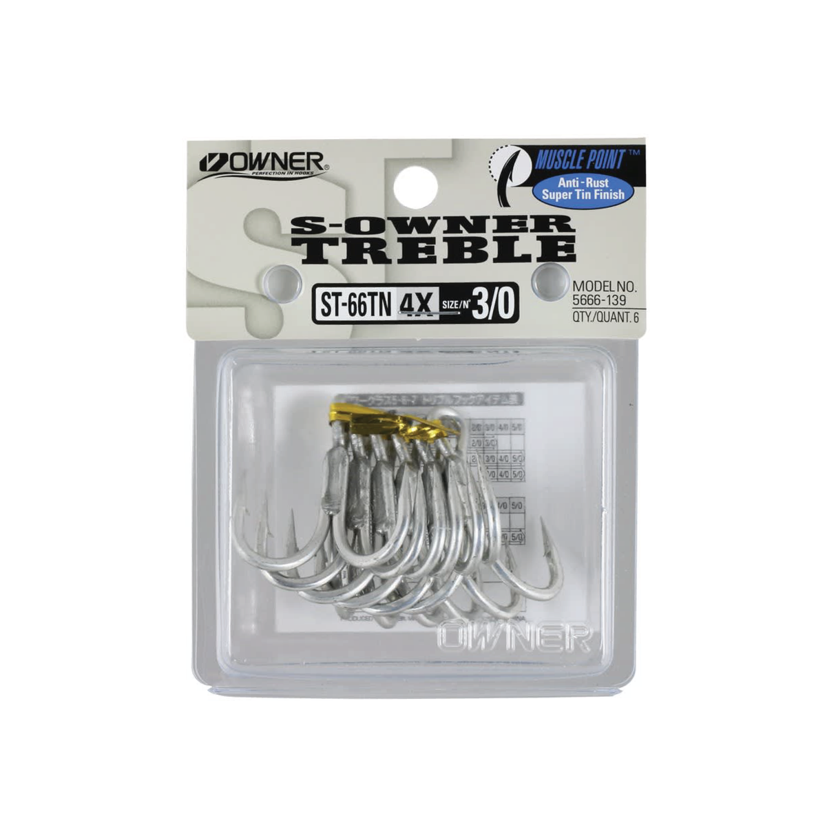 Owner® ST-66TN Treble Hooks