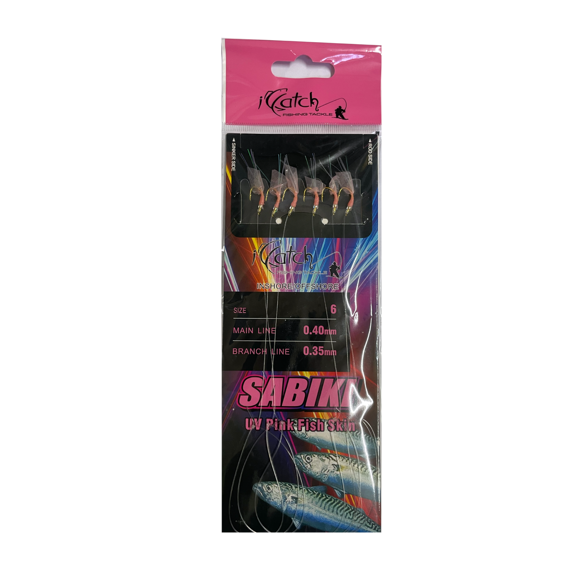 iCatch SABIKI UV PINK FISH SKIN SIZE 6