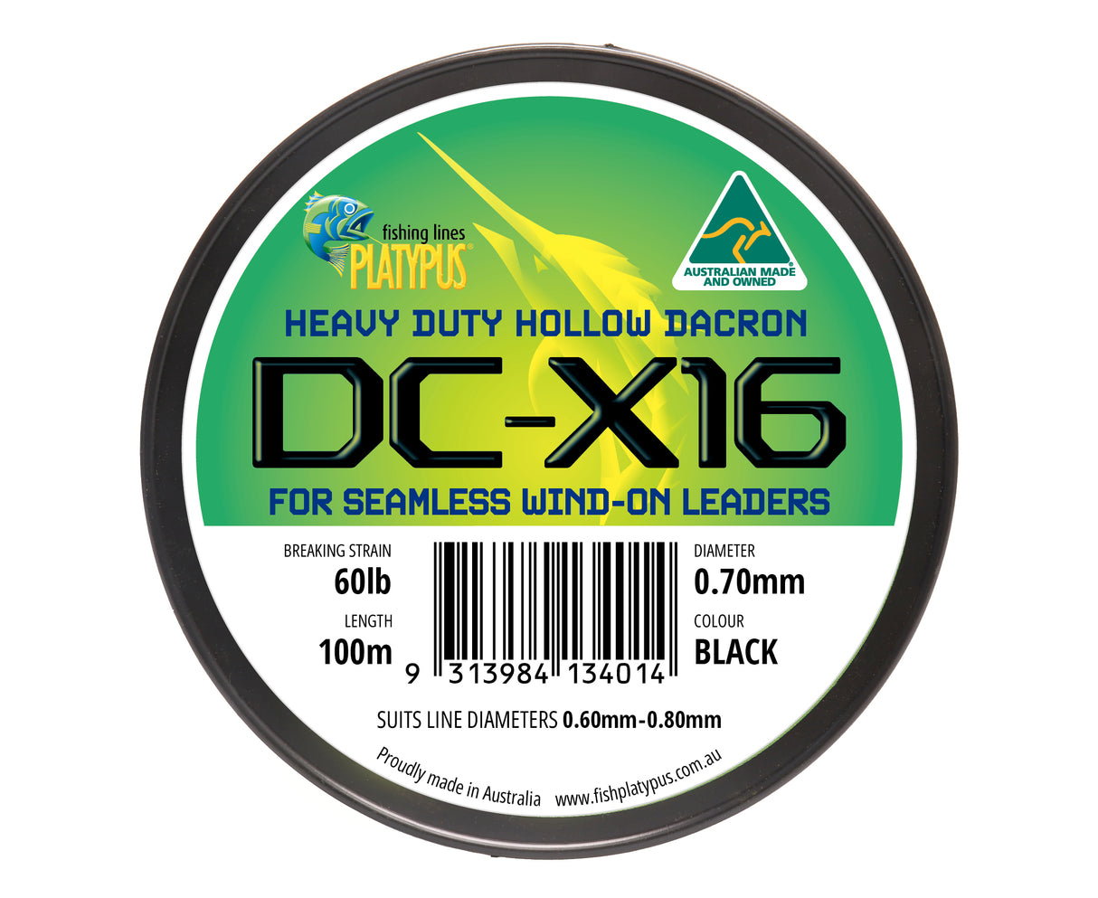 PLATYPUS DC X16 DACRON 100M WHITE 60 LB