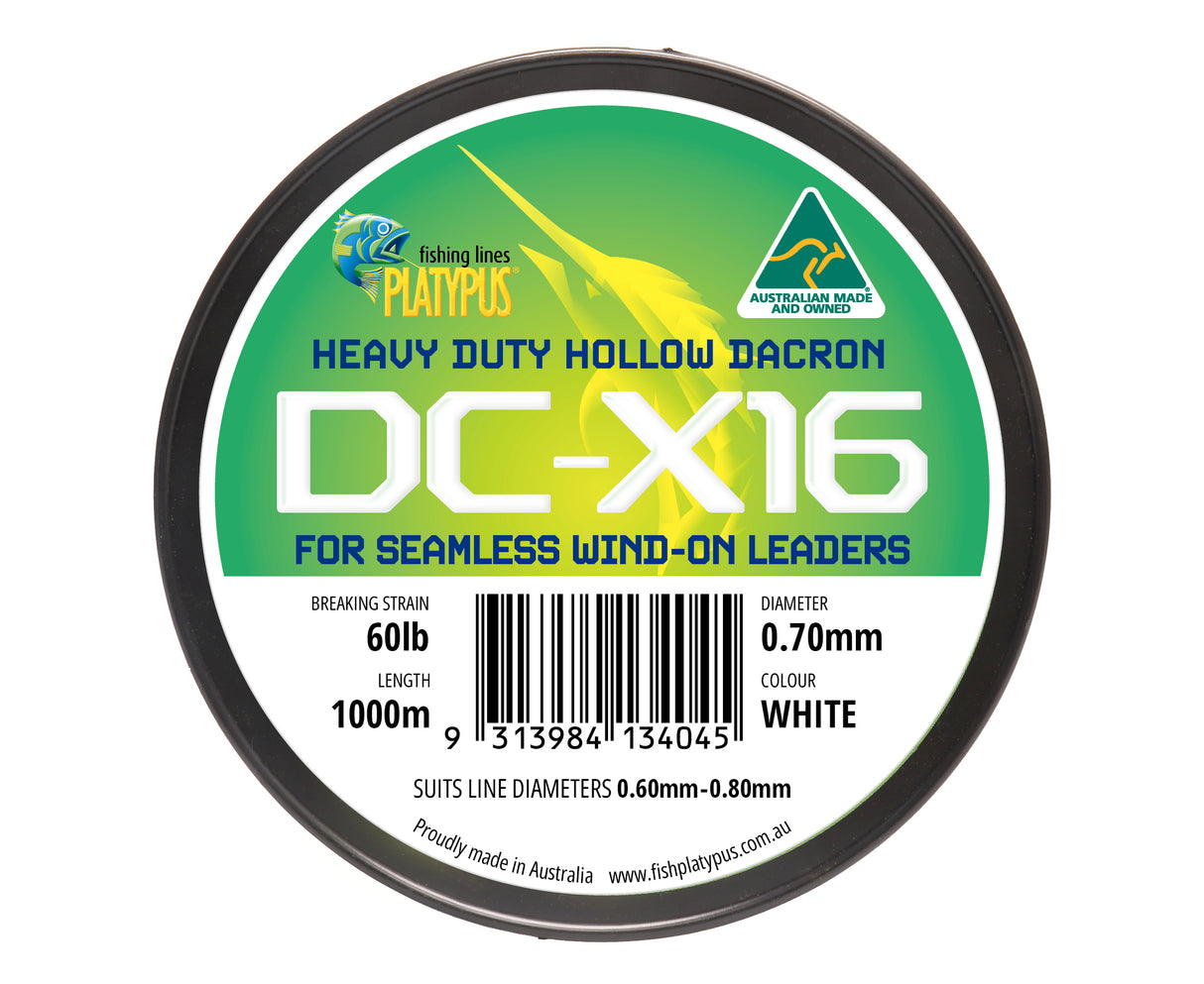 PLATYPUS DC X16 DACRON 1000M WHITE 60 LB