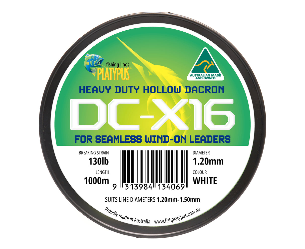 PLATYPUS DC X16 DACRON 1000M WHITE 130 LB