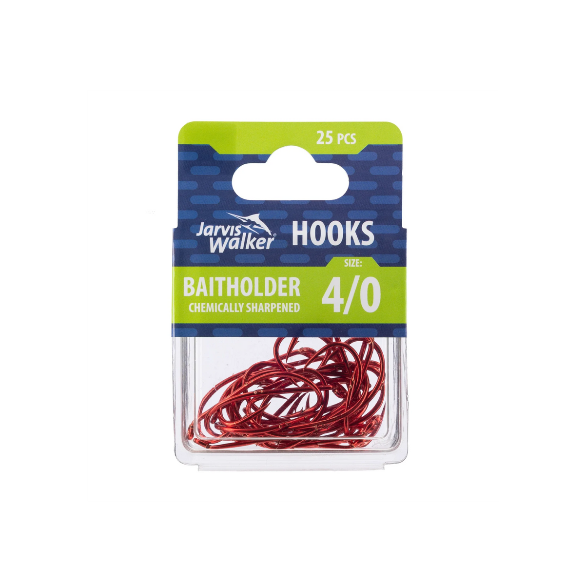 JW CHEMICALLY SHARPENED BAITHOLDER HOOKS - 25 PACK