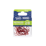 JW CHEMICALLY SHARPENED BAITHOLDER HOOKS - 25 PACK