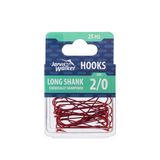 JW CHEMICALLY SHARPENED LONG SHANK HOOKS - 25 PACK