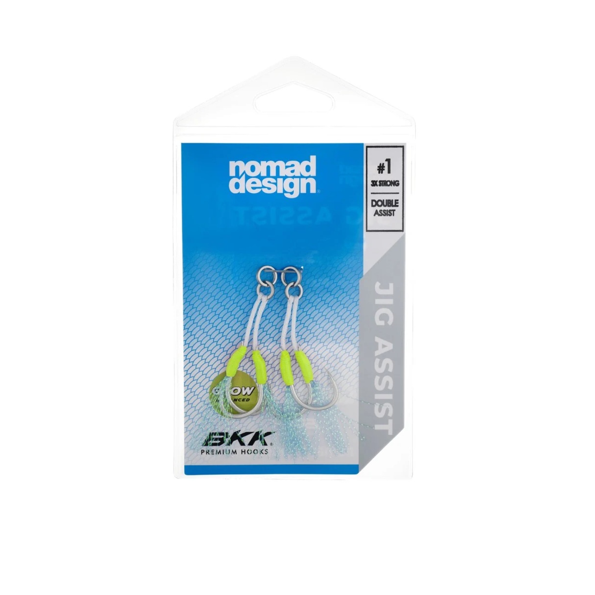 Nomad Design 1/0 Double Assist 3X Hook Chartreuse