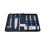 Starrett - Blue Handled Starrett Eight Piece Professional Knife Set | BKK-8B