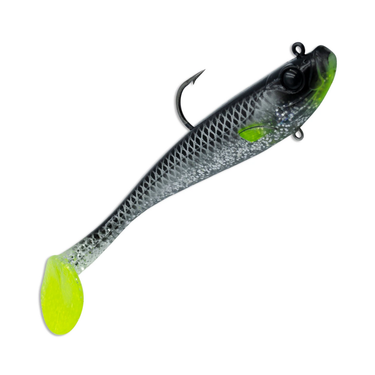 VIXEN SHAD 180MM 69GM BLACK SILVER CHARTREUSE