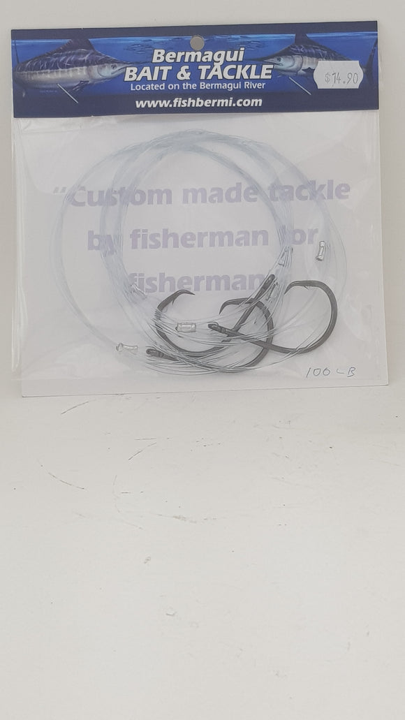 Pack of 3 Custom live bait rigs (light) for Tuna and Marlin